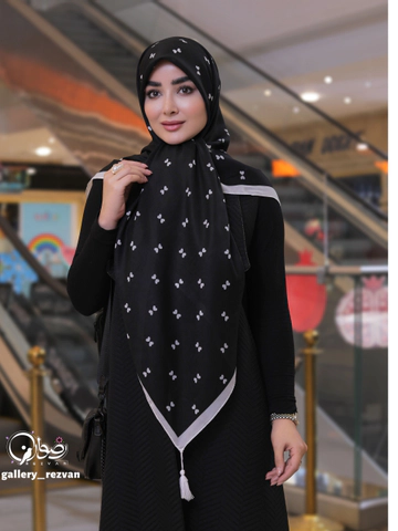 روسری کرپ نخ طرح آویلا