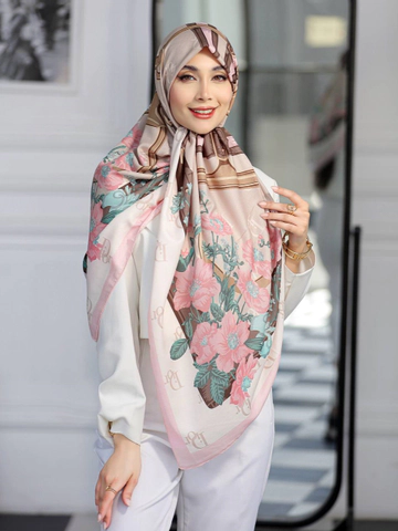 روسری ابریشم توییل دیور گل