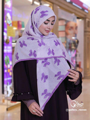 روسری ابریشم توییل پاپیونی