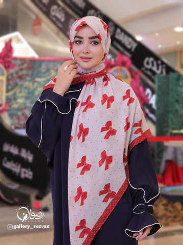 روسری ابریشم توییل پاپیونی