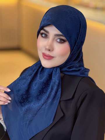 روسری ژاکارد دیور مشکی و سورمه ای