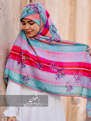 روسری گل پاستلی