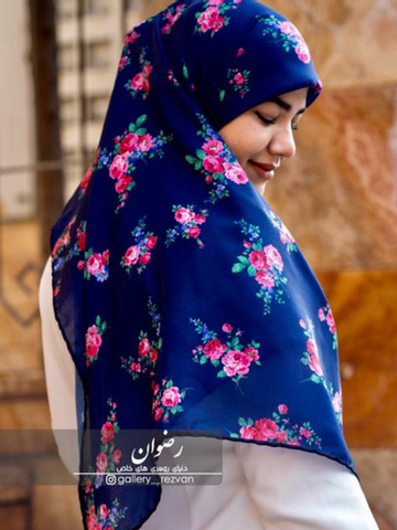 روسری نخی با ایستایی عالی طرح گلگلی