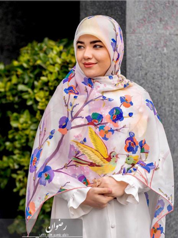 روسری طرح بنفشه