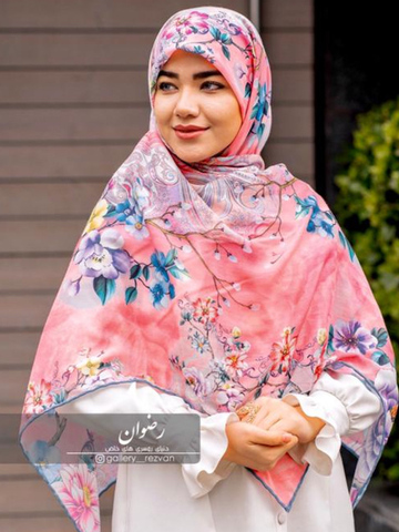 روسری کرپ نخ با ایستایی عالی طرح ترمه گلگلی