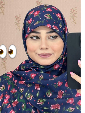 روسری سورمه ای تیره باایستایی عالی طرح گل ریز خالدار قواره 140