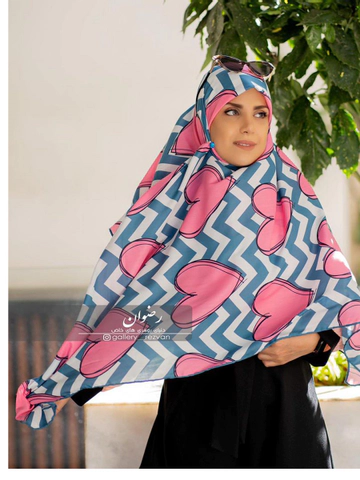 روسری سوپرنخ باایستایی عالی طرح قلب قواره 140