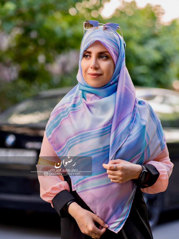 روسری کرپ نخ باایستایی عالی طرح ابروبادی ادامسی قواره 140