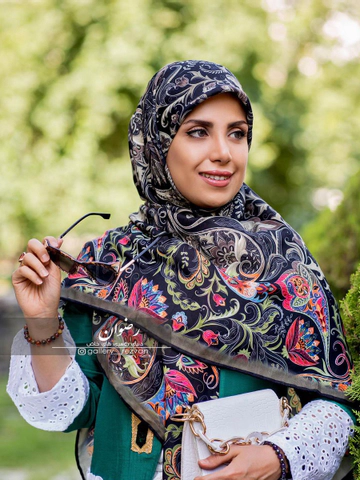 روسری طرح بته جقه قواره 140
