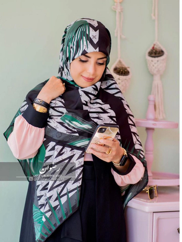 روسری کرپ نخ باایستایی عالی طرح هاوایی ال وی ث