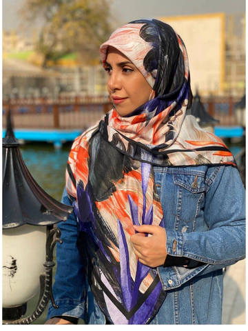 روسری نخی درجه یک قواره 120 شماره 29