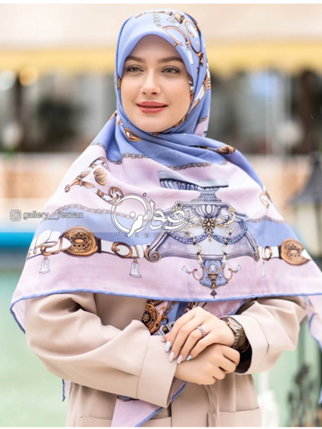 روسری نخی درجه یک طرح زنجیری قواره 140