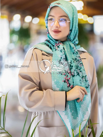 روسری طرح گلریز خالخالی قواره 120 دوردستدوز