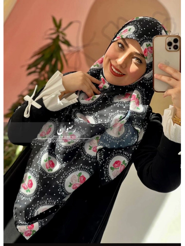 روسری طرح قاب عکس خالخالی قواره 120