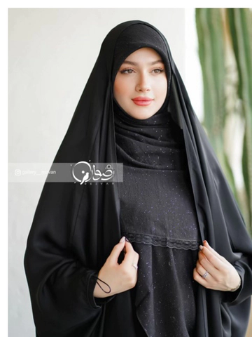 روسری نخ اسلپ اکلیلی لبه تور قواره 140