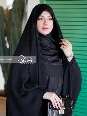 روسری مشکی نخ ابریشم وارداتی قواره 120