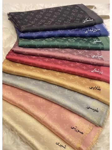 روسری نخ اابریشم وارداتی قواره 140 دررنگبندی