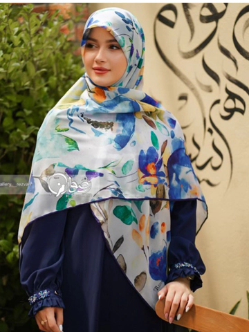 روسری طرح آبرنگی