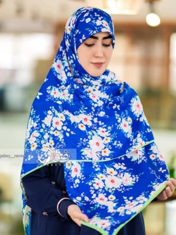 روسری رضوان طرح لاله کاربنی
