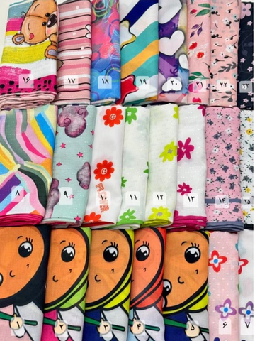 روسری نخی دخترانه قواره 90