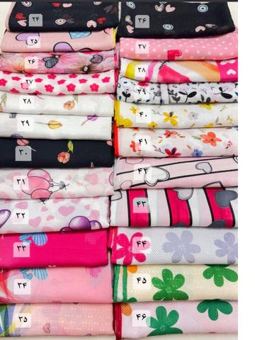 روسری نخی دخترانه قواره 90 سری دوم