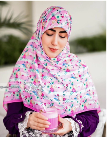 روسری طرح پیچک راه راه