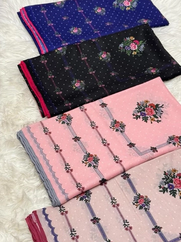 روسری کرپ نخ طرح خاتون