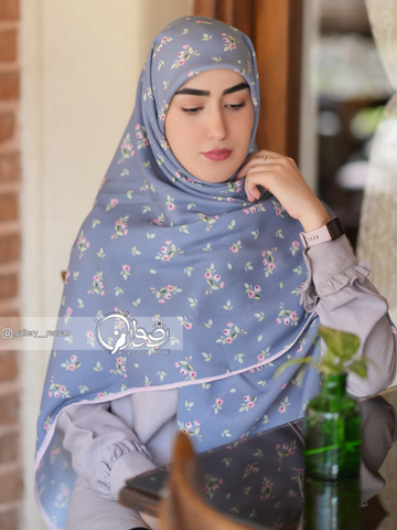 روسری کرپ نخ طرح نازدونه
